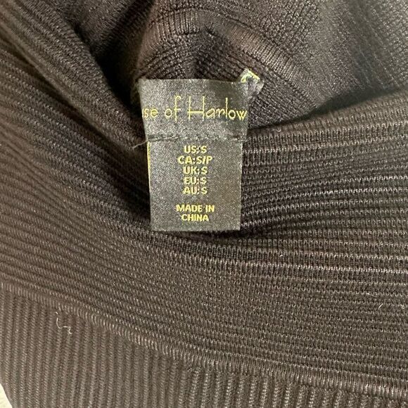 HOUSE OF HARLOW 1960 Crop Top & Skirt Set Anthropologie Black bodycon size small - Picture 6 of 13